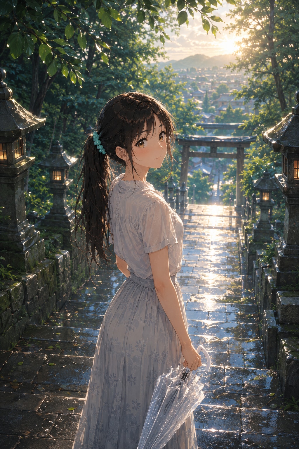 夕立の後で