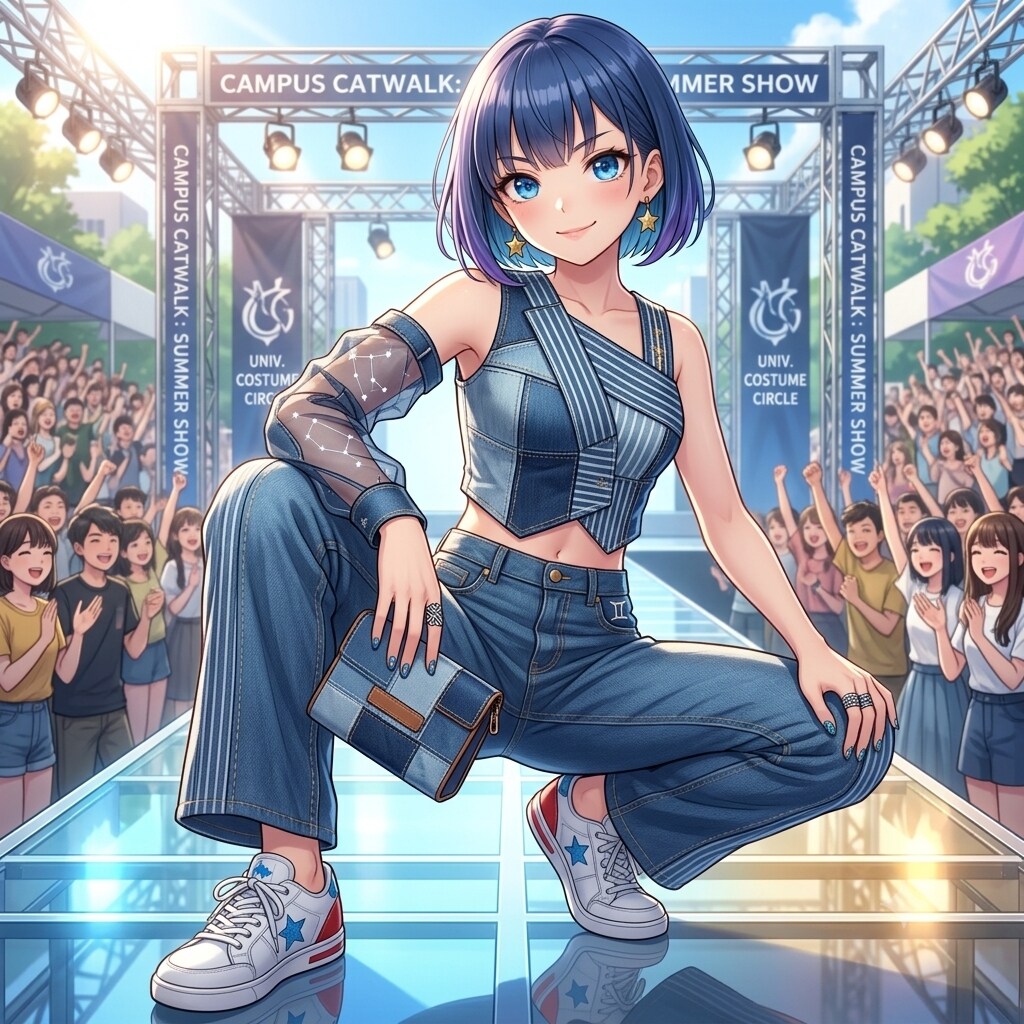 ストライプ柄【リメイクコーデgemini編⑤】 | の人気AIイラスト・グラビア