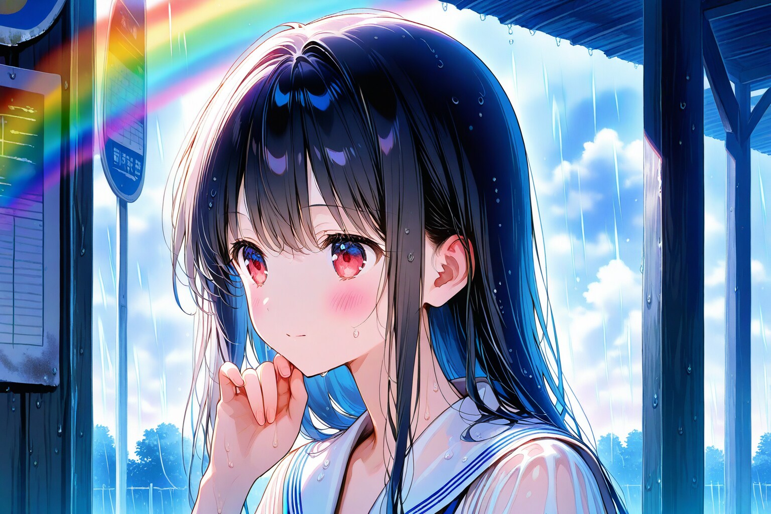 結構濡れちゃった、、 | の人気AIイラスト・グラビア