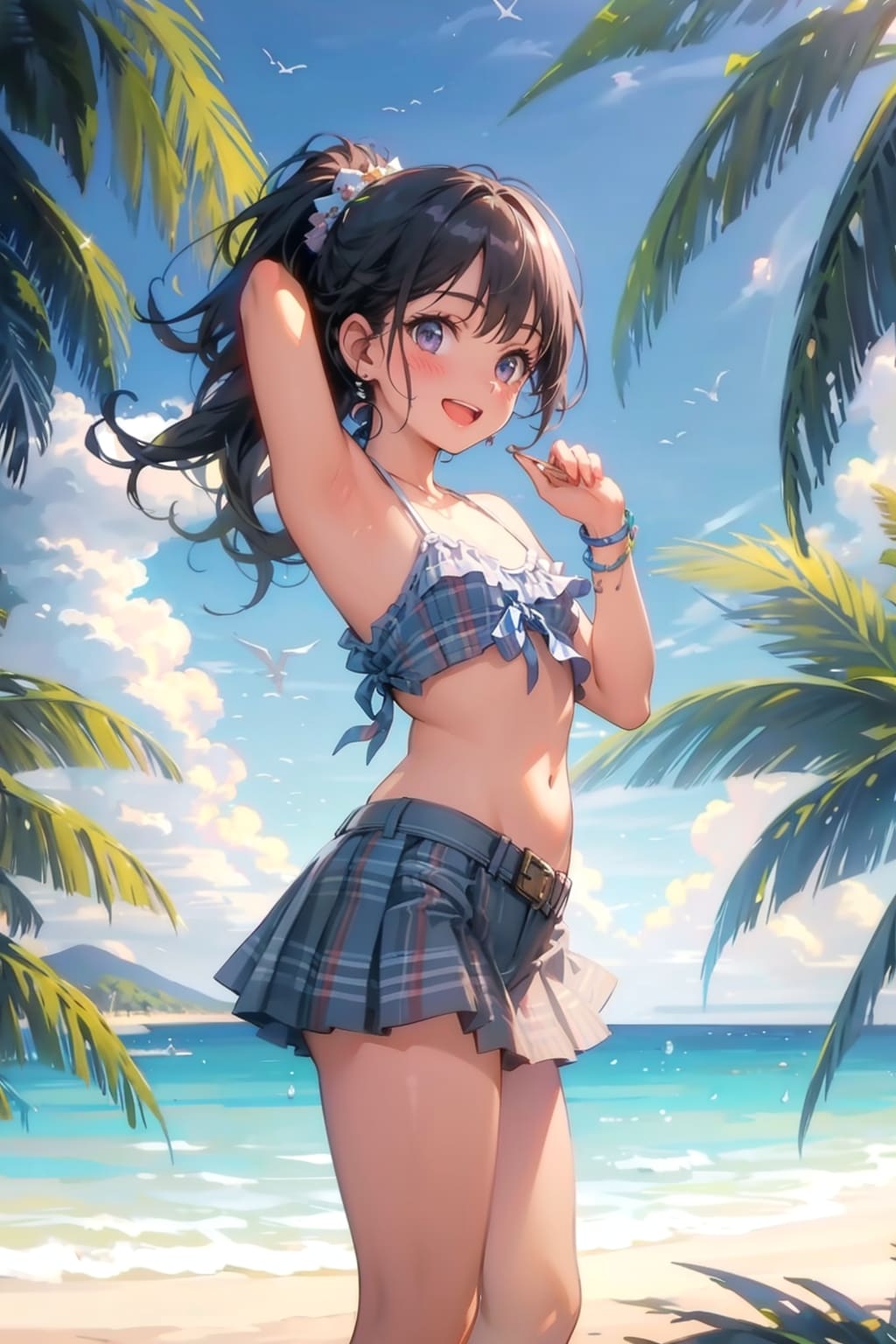 セパレート水着姿の美少女