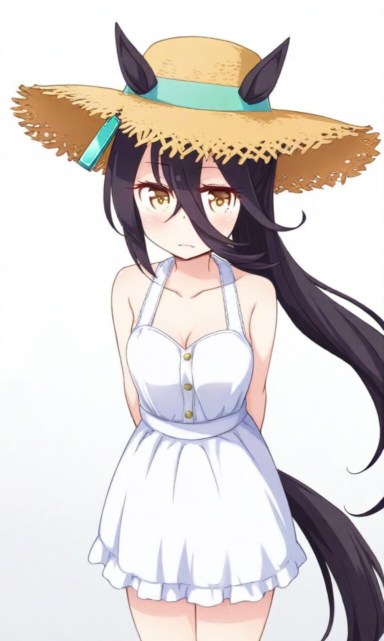 マンハッタンカフェ 麦わら帽子とワンピース