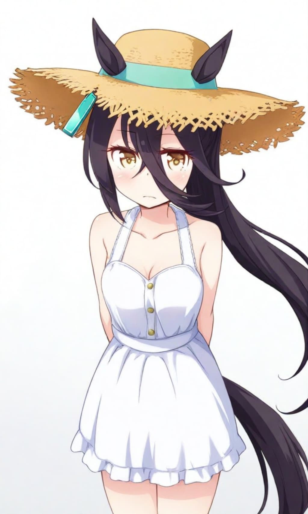 マンハッタンカフェ 麦わら帽子とワンピース