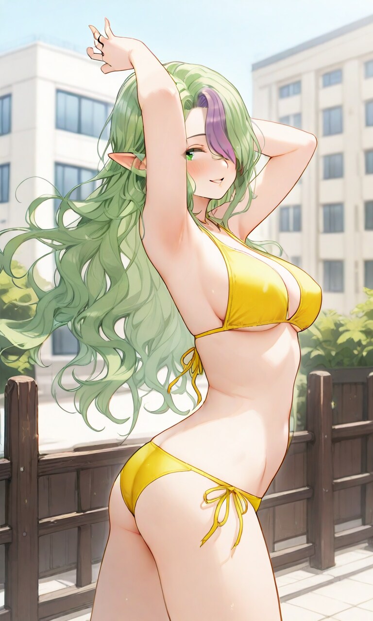 腋を見せてくれたミザリィさん