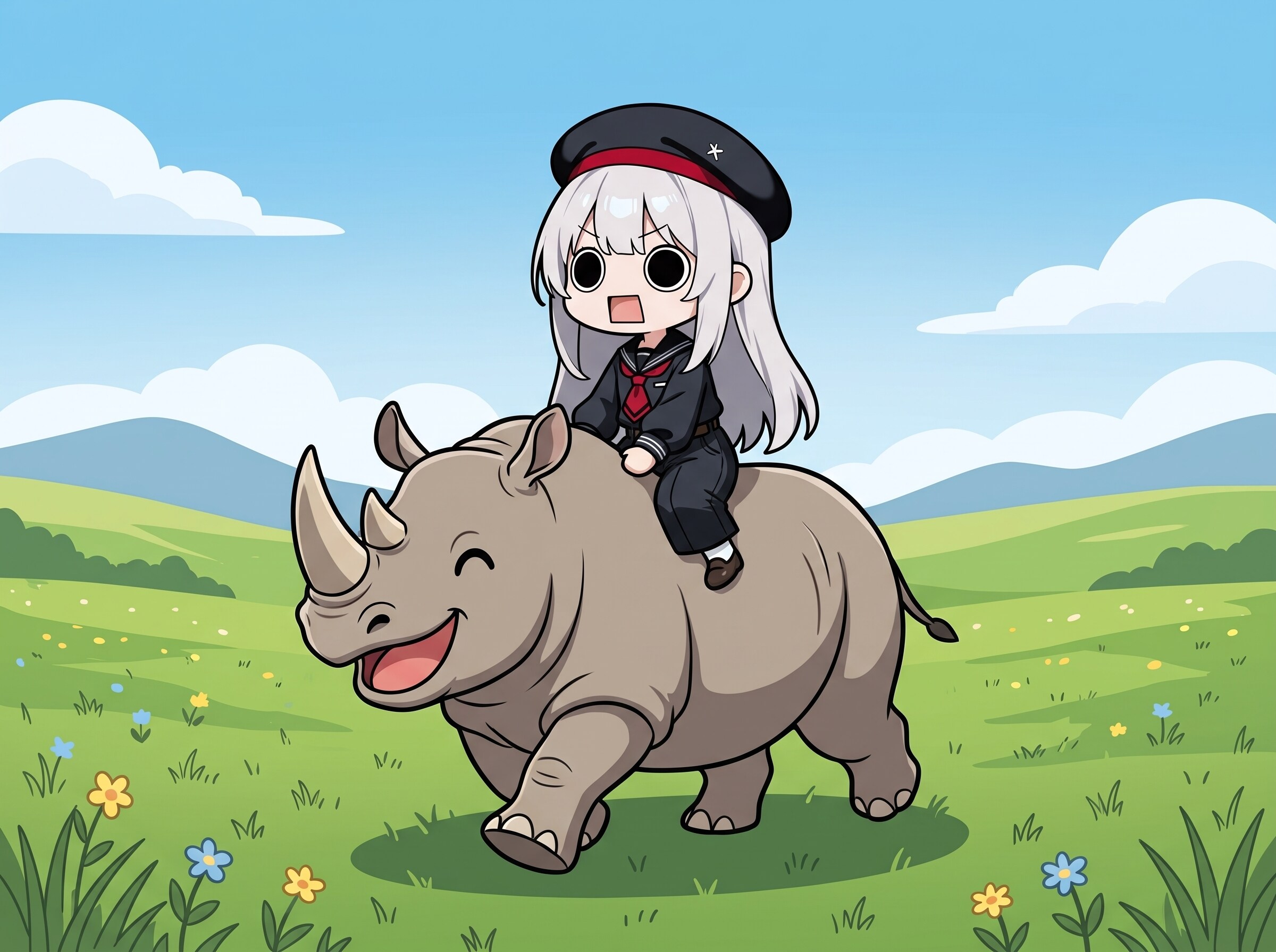 犀に乗るえらいこっちゃ嬢 | の人気AIイラスト・グラビア