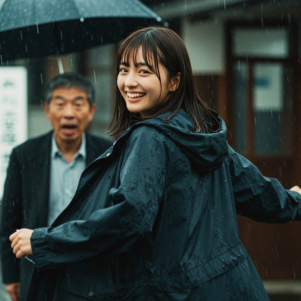 雨の日の女