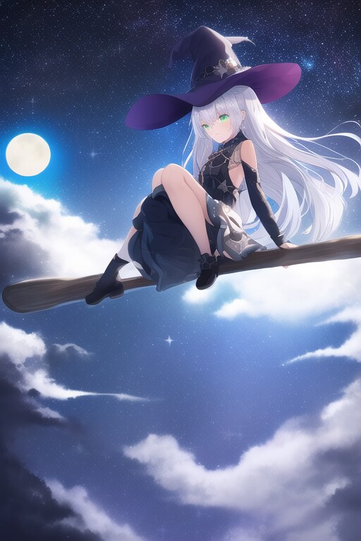 魔女っ子は夜空を散歩する
