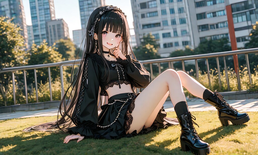 公園のゴスロリちゃん