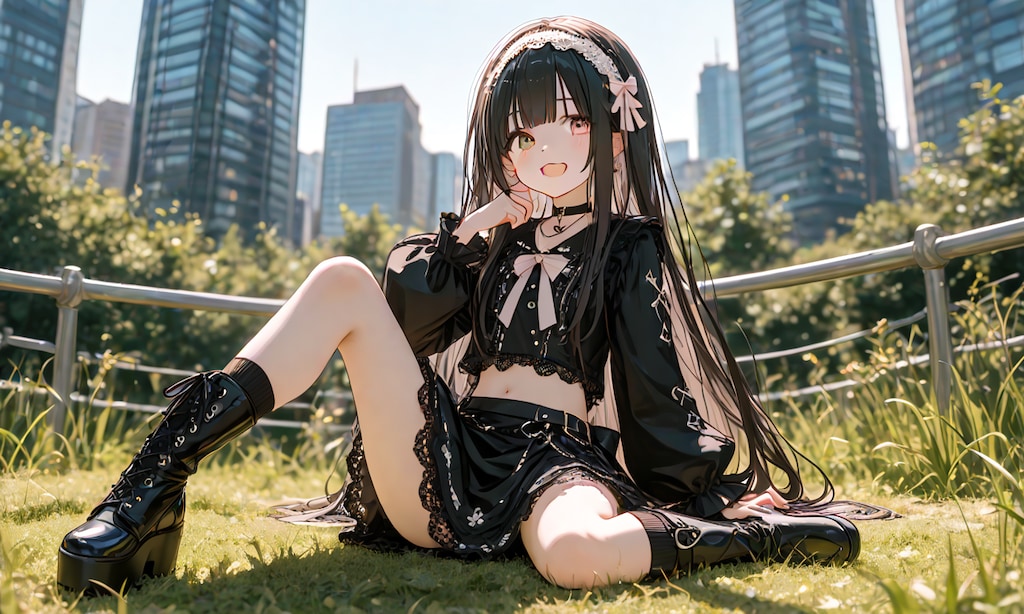 公園のゴスロリちゃん