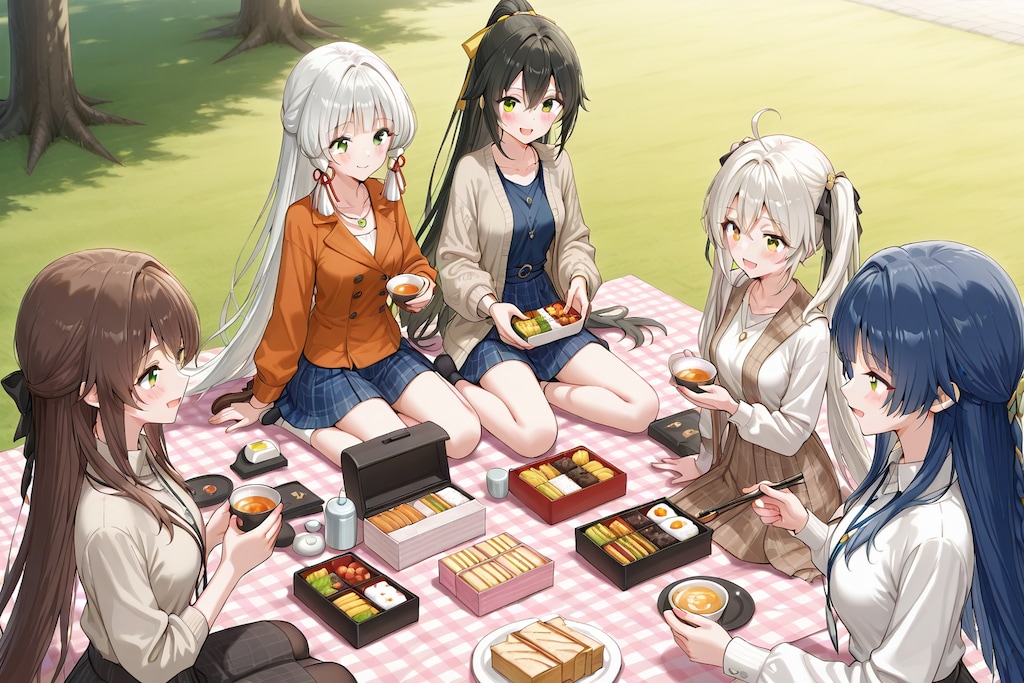 5人でピクニック
