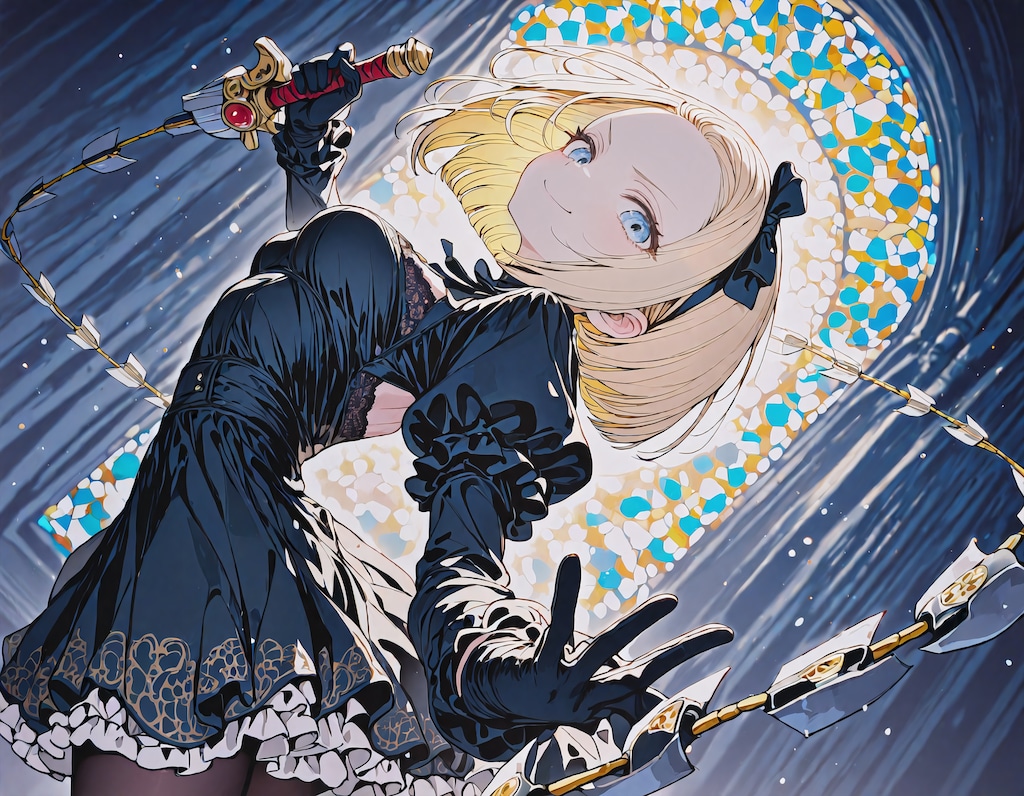 ゴシックドレスとステンドグラス