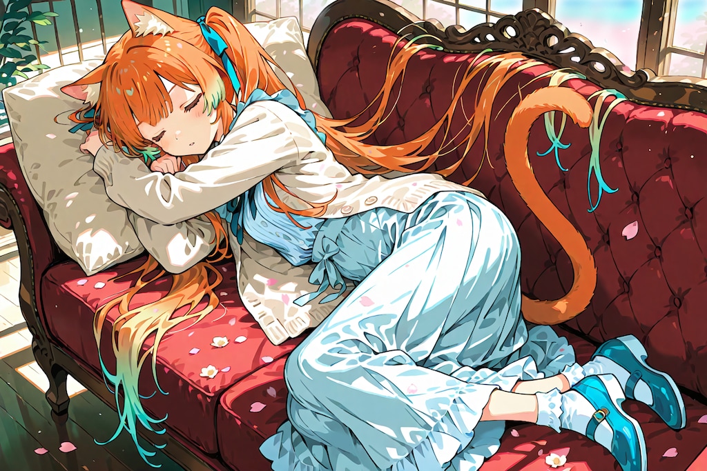 桜と微睡む、陽だまりの時間