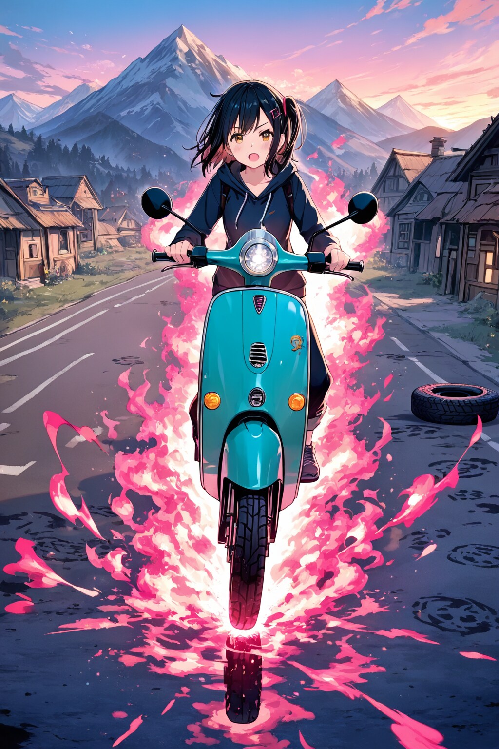 スクーター好きな彼女