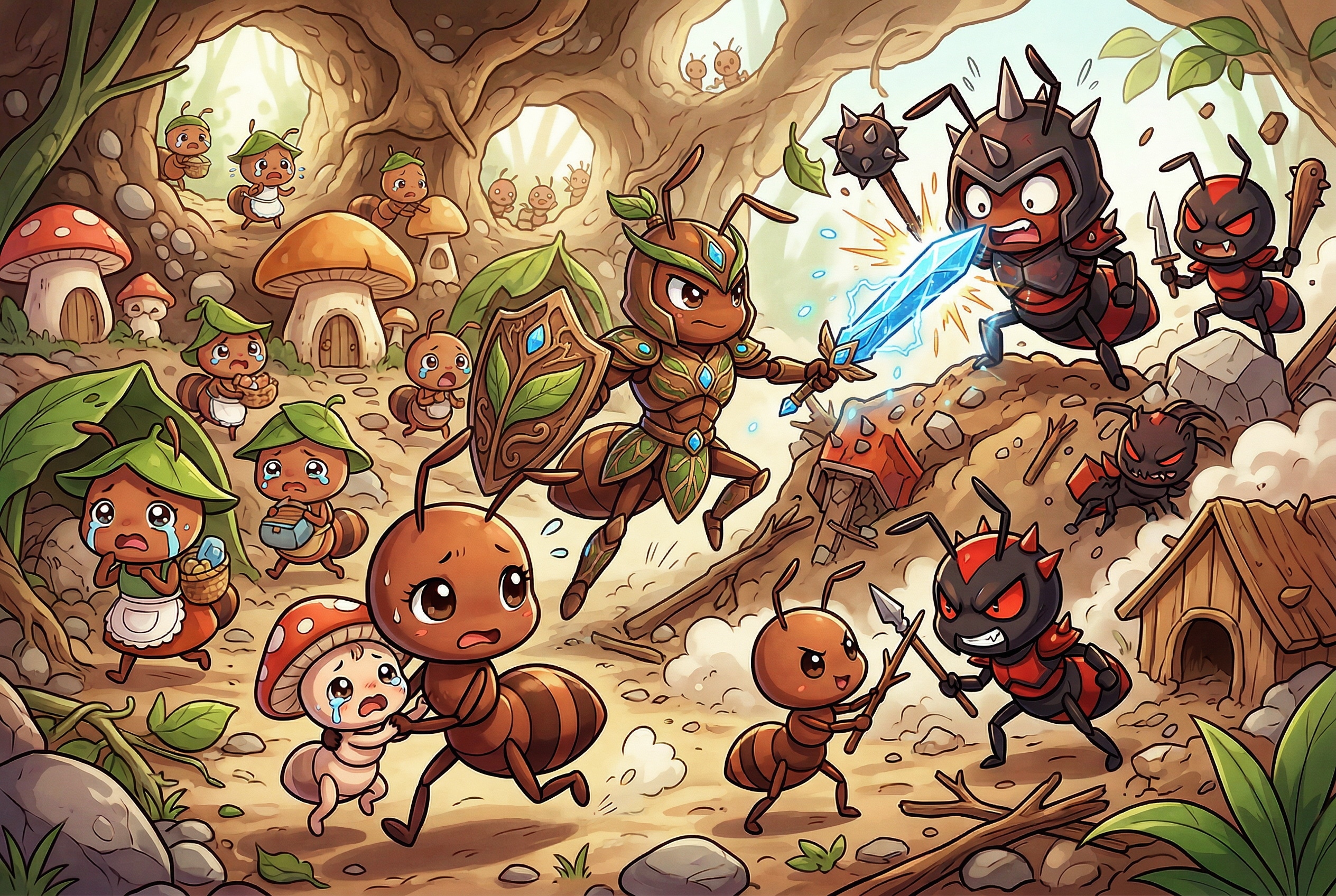 侵略者に立ち向かうヒーロー蟻 | の人気AIイラスト・グラビア