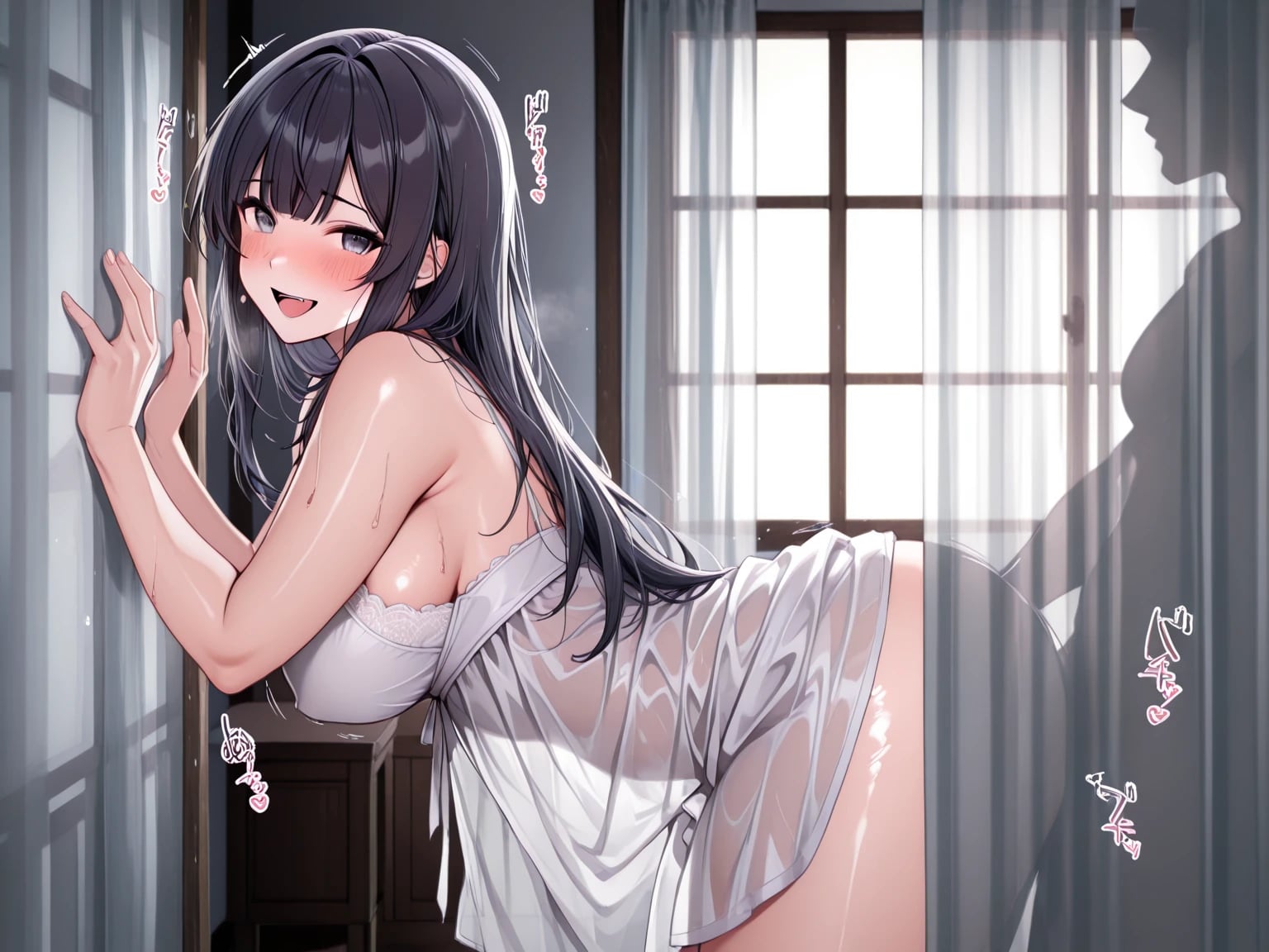 カーテン越し