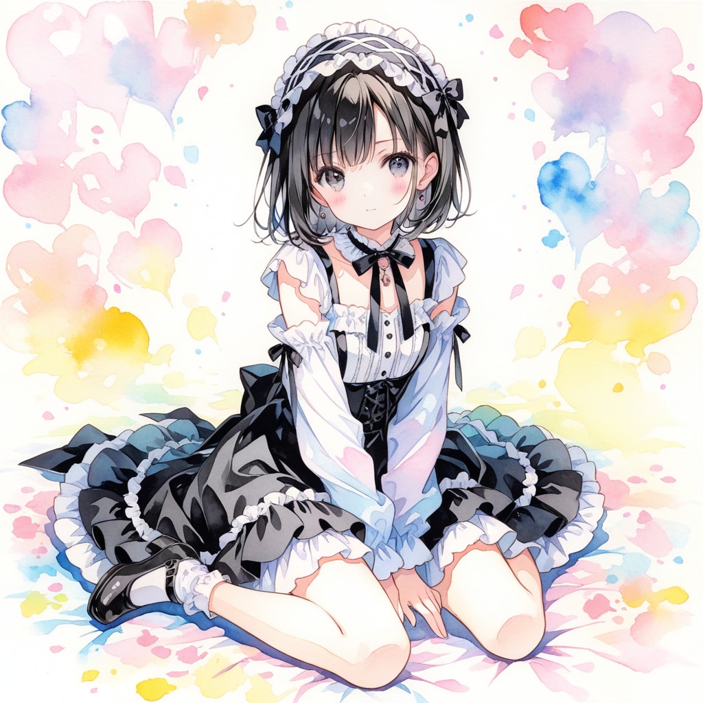 女の子座り | の人気AIイラスト・グラビア