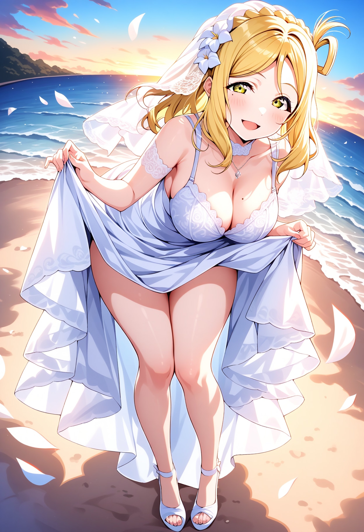 小原鞠莉のジューンブライド 海外挙式『ドレスが濡れちゃう～♪』