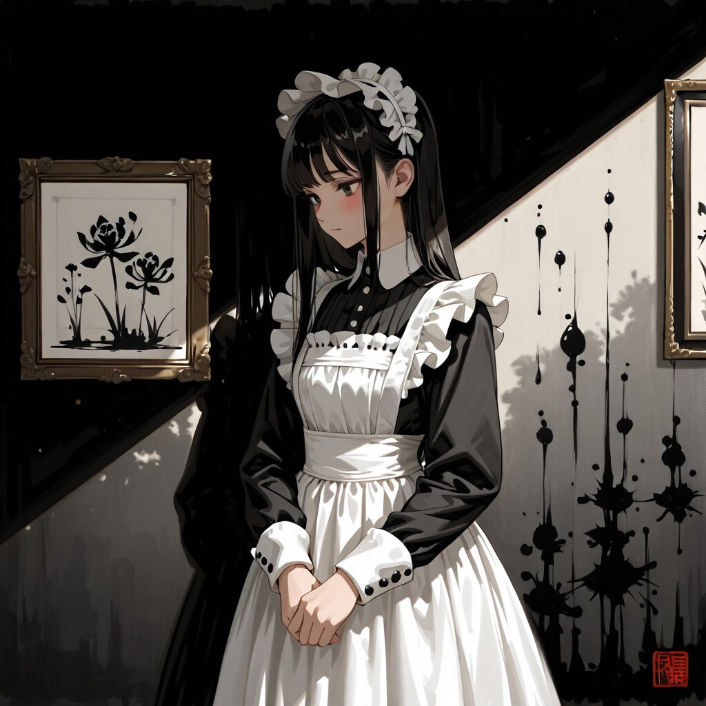 墨とメイド | の人気AIイラスト・グラビア