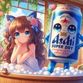 泡風呂に入るビール缶と女の子 6枚目