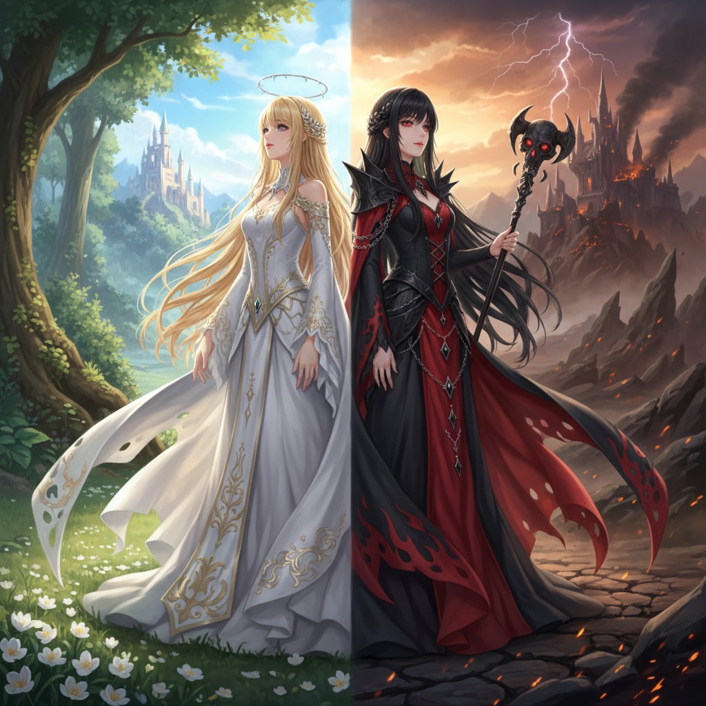 天使と魔女 | の人気AIイラスト・グラビア