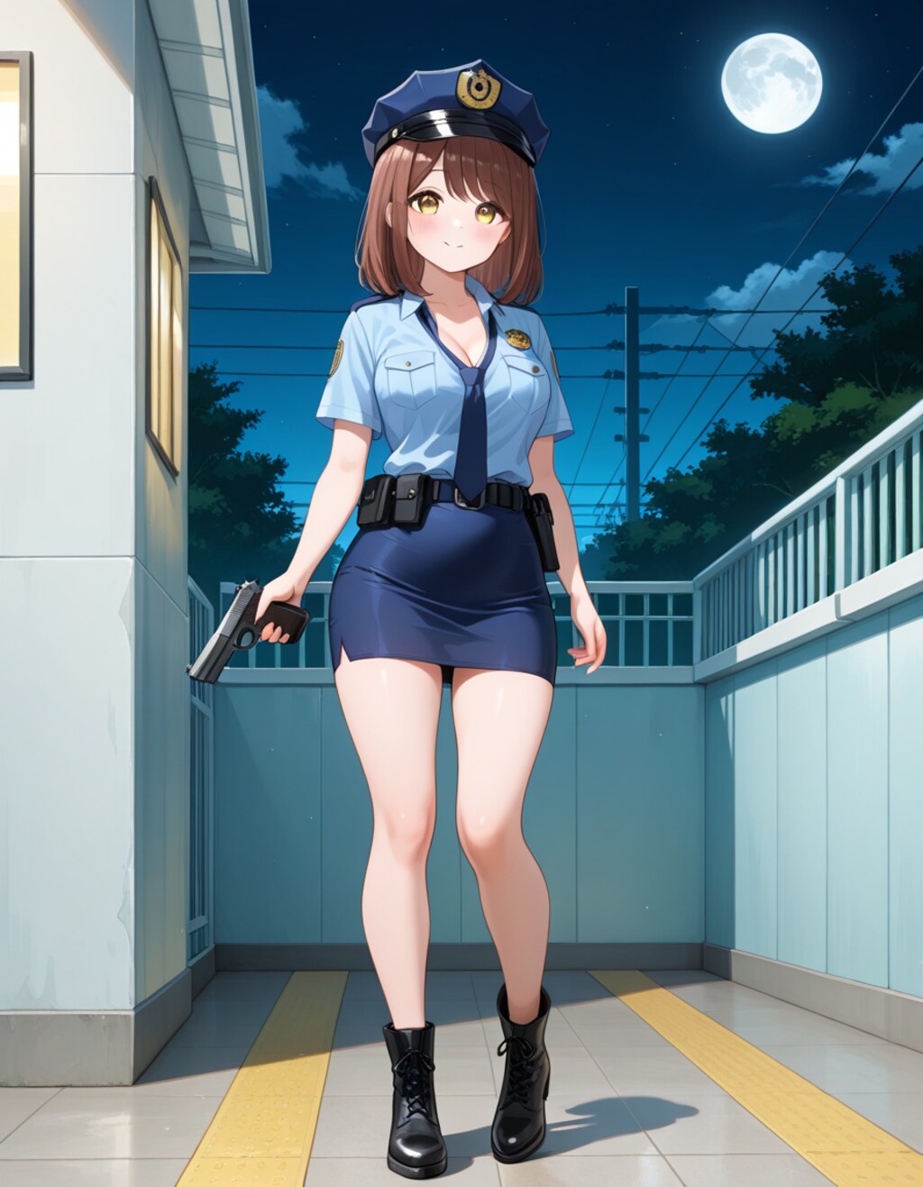 警官衣装の心実さん