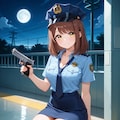 警官衣装の心実さん 2枚目