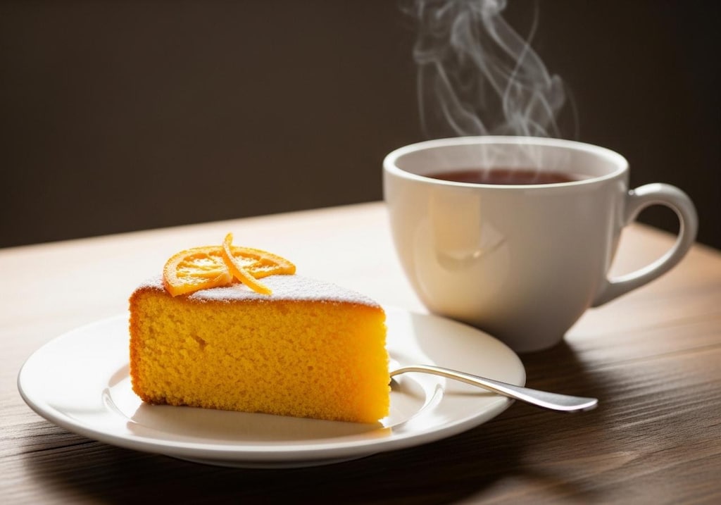 デザートのオレンジケーキ