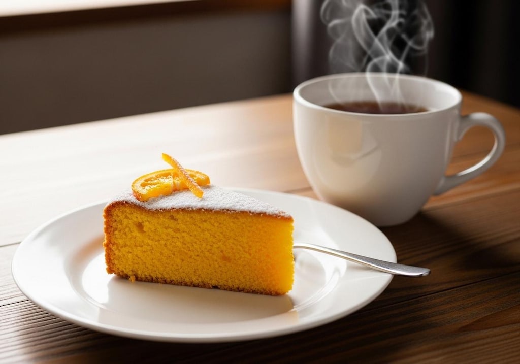 デザートのオレンジケーキ