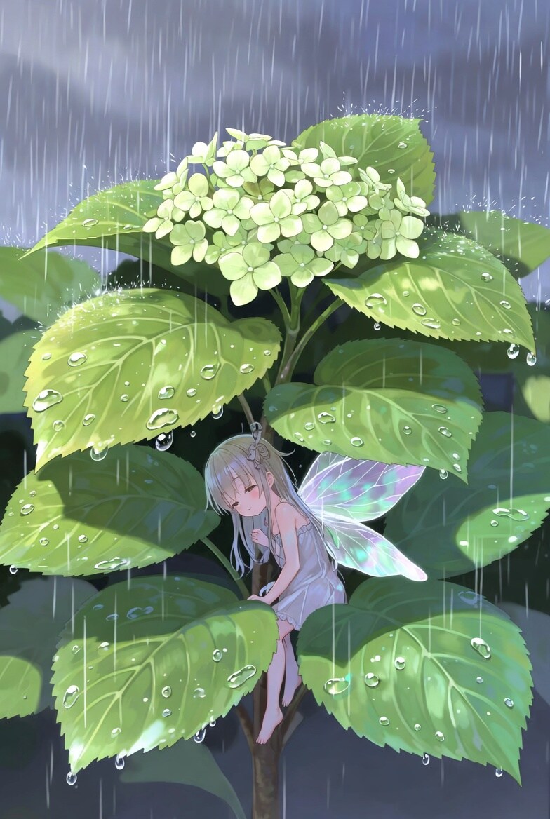 妖精さんの雨宿り