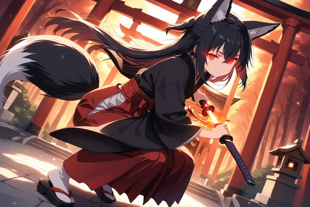 黒狐くんの抜刀