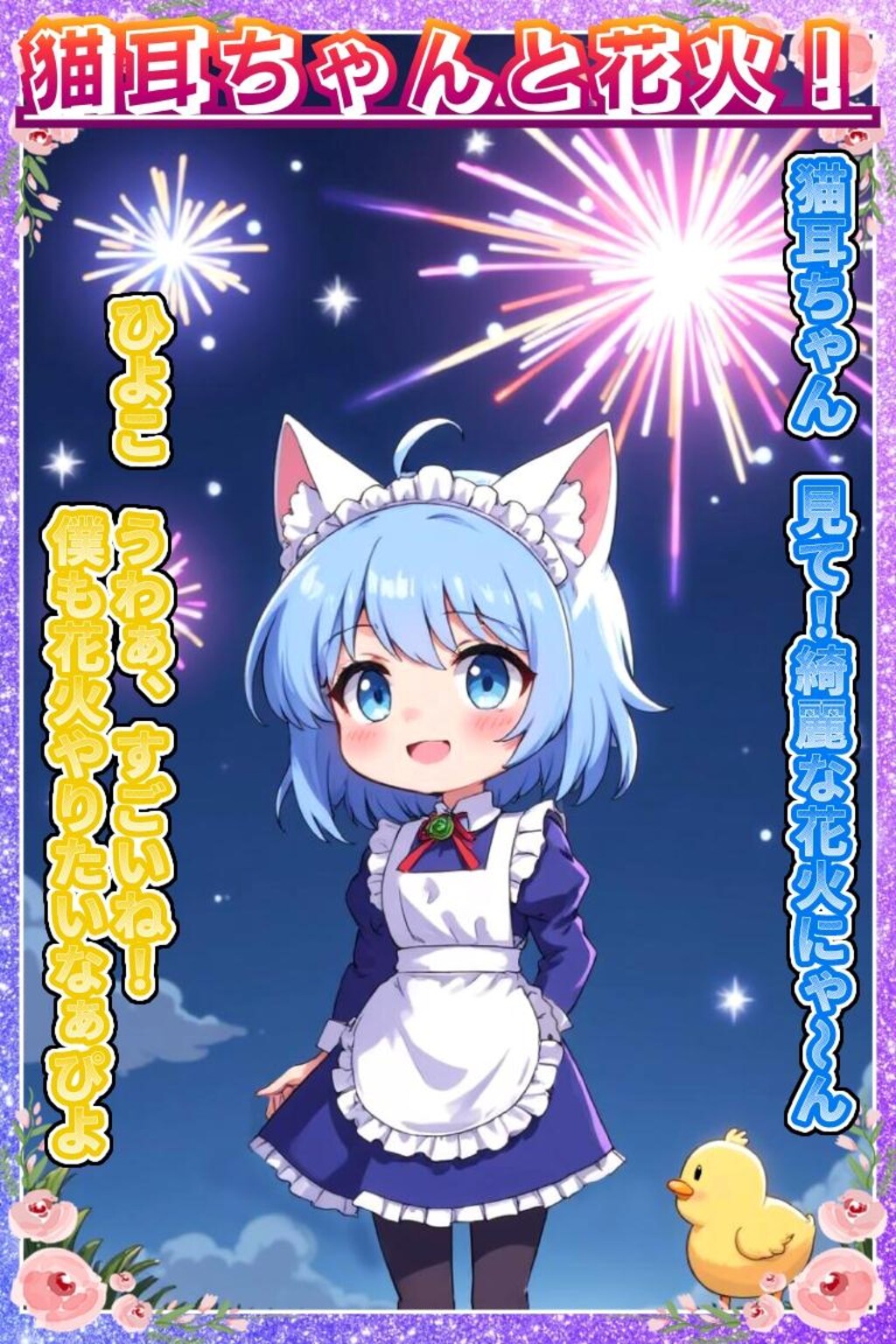 猫耳ちゃんと花火！