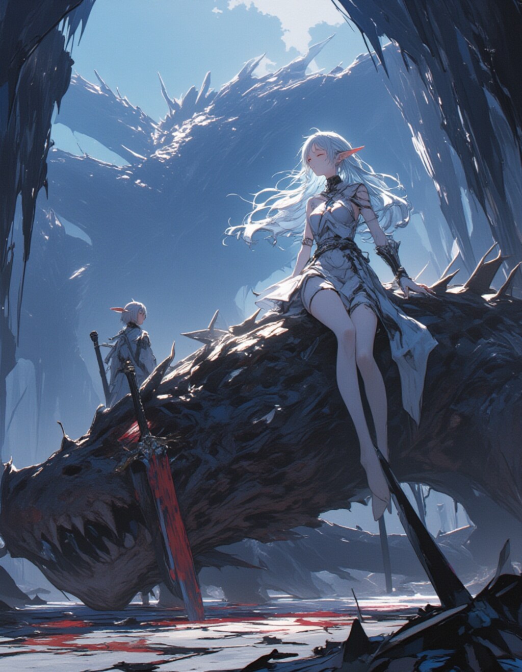 【セナ】黒エルフとの再会を誓う白の姫