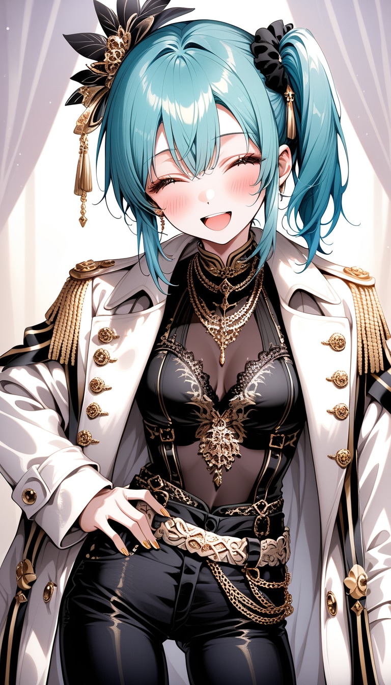 パンツスタイルの美少女
