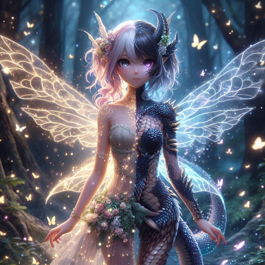 竜と妖精のハーフ | の人気AIイラスト・グラビア