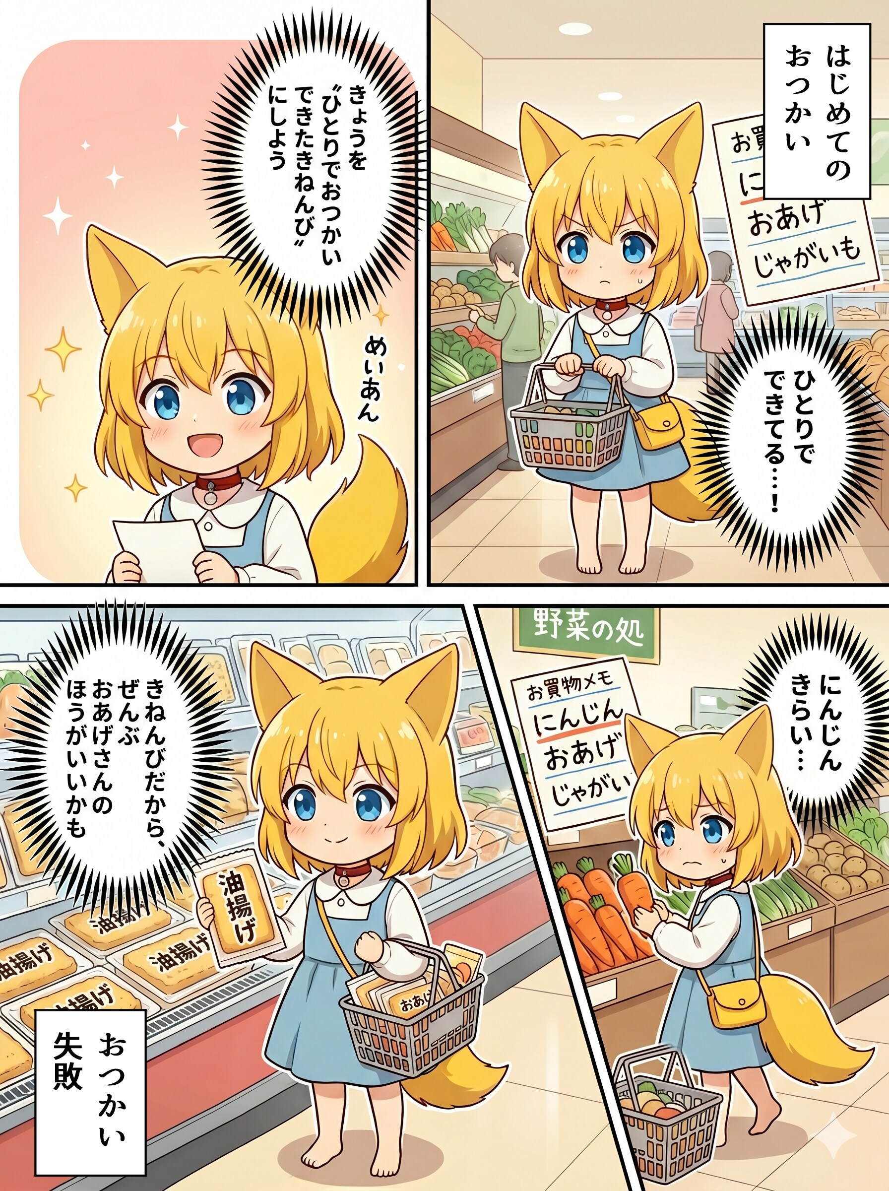大義名分が立ち自分の好物を買い占めるキツネ | の人気AIイラスト・グラビア