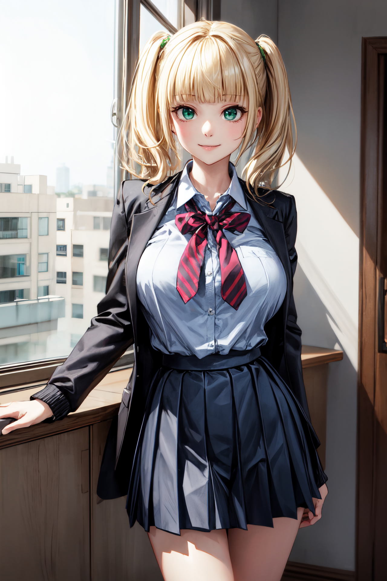 金髪ツインテJK | の人気AIイラスト・グラビア