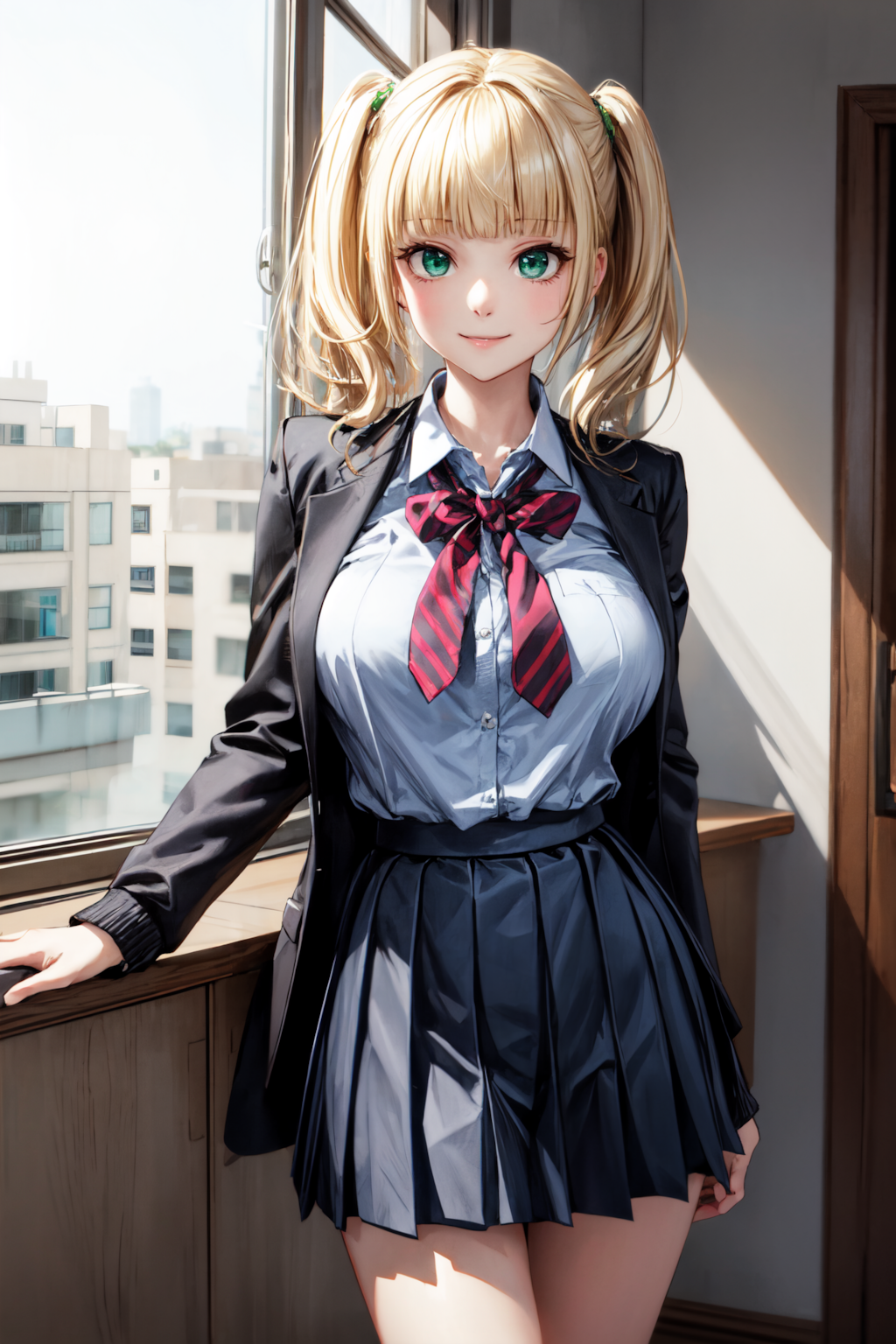 金髪ツインテJK