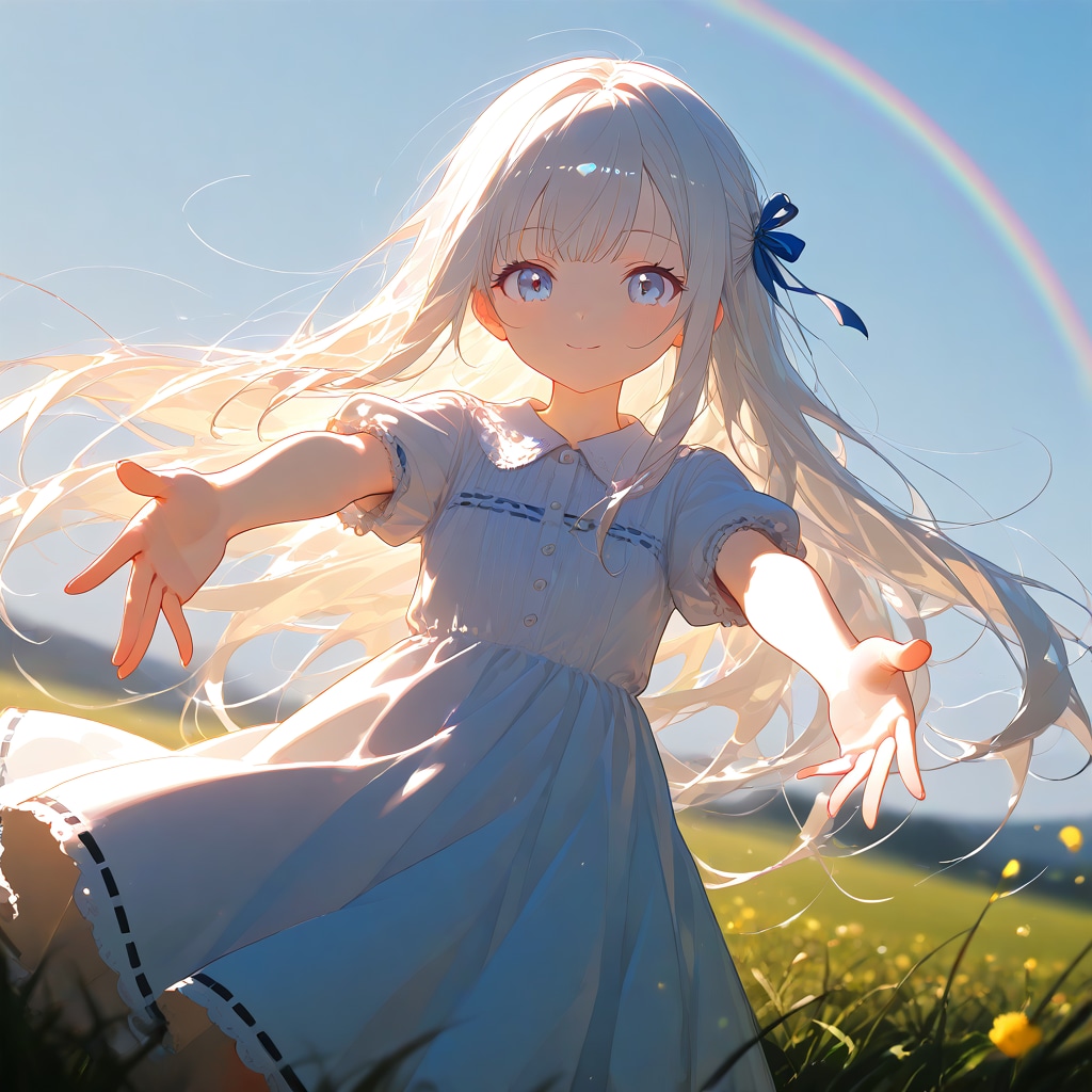 Ribbon Across the Blue / 青空に結ばれた虹 | の人気AIイラスト・グラビア
