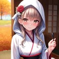 紅葉と白無垢の美少女たち 3枚目