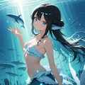 もうすぐ夏やなぁ、海行きたいなぁ、せや、人魚創ろう❗️✨️ 6枚目