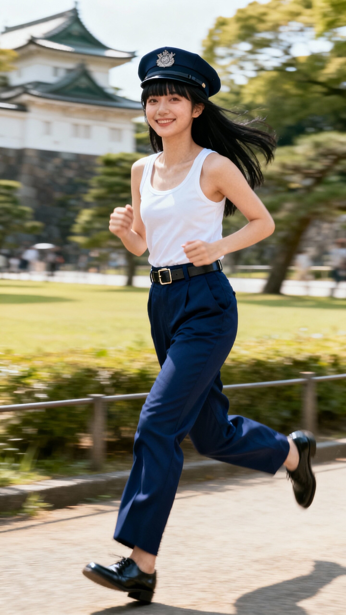seedream実写特集　かっこかわいい婦警愛崎咲綺の皇居ランニング