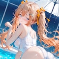 クロッチレス半透明白色スクール水着(旧型)！！ 2枚目