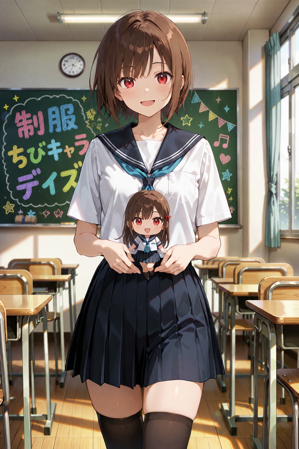 制服ちびキャラデイズ Z827 | の人気AIイラスト・グラビア
