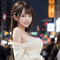 肩だしニット③（見返り美人） 4枚目