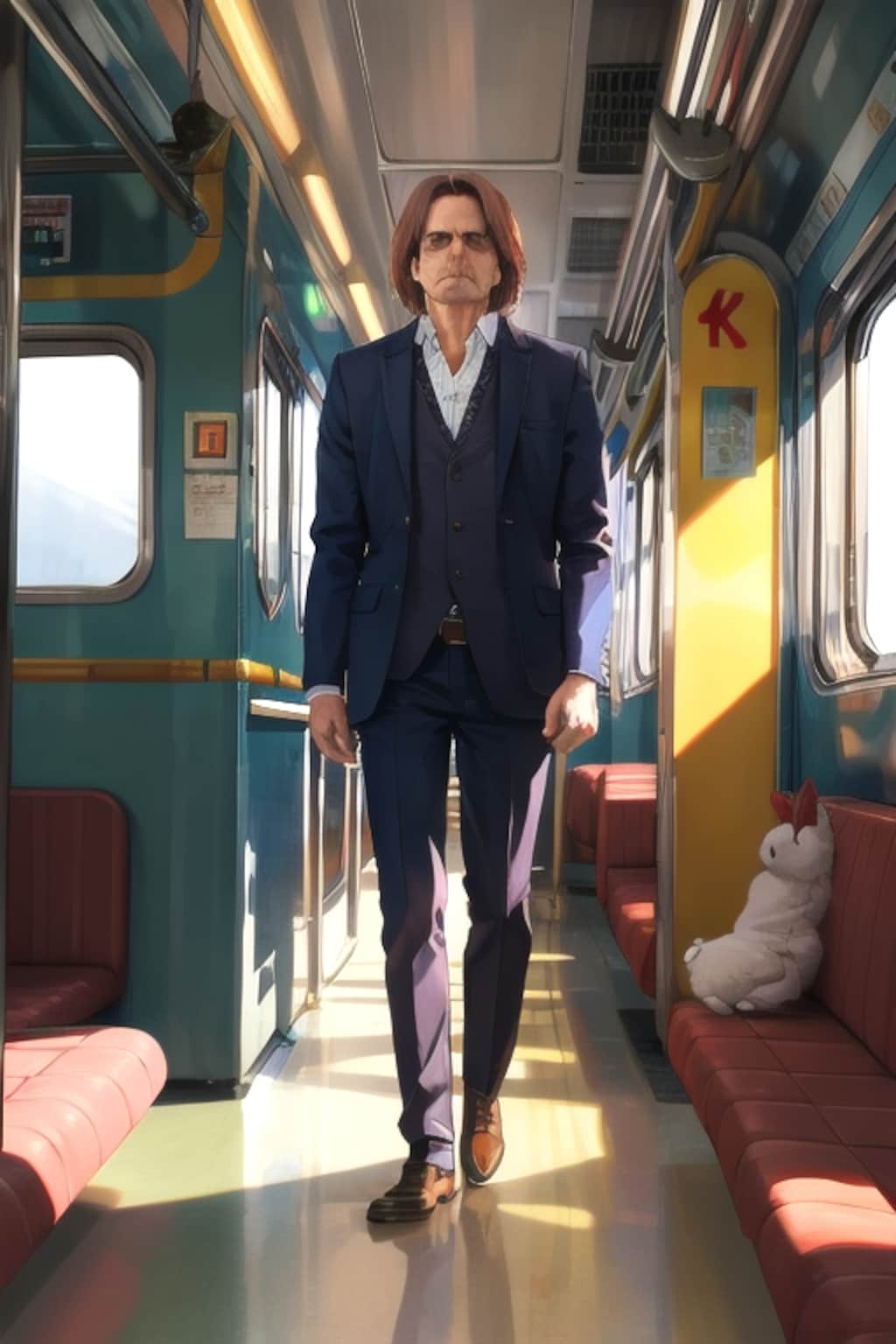 列車に乗った男