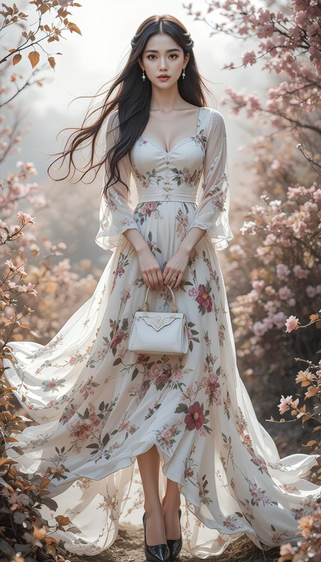 花柄ドレスの君