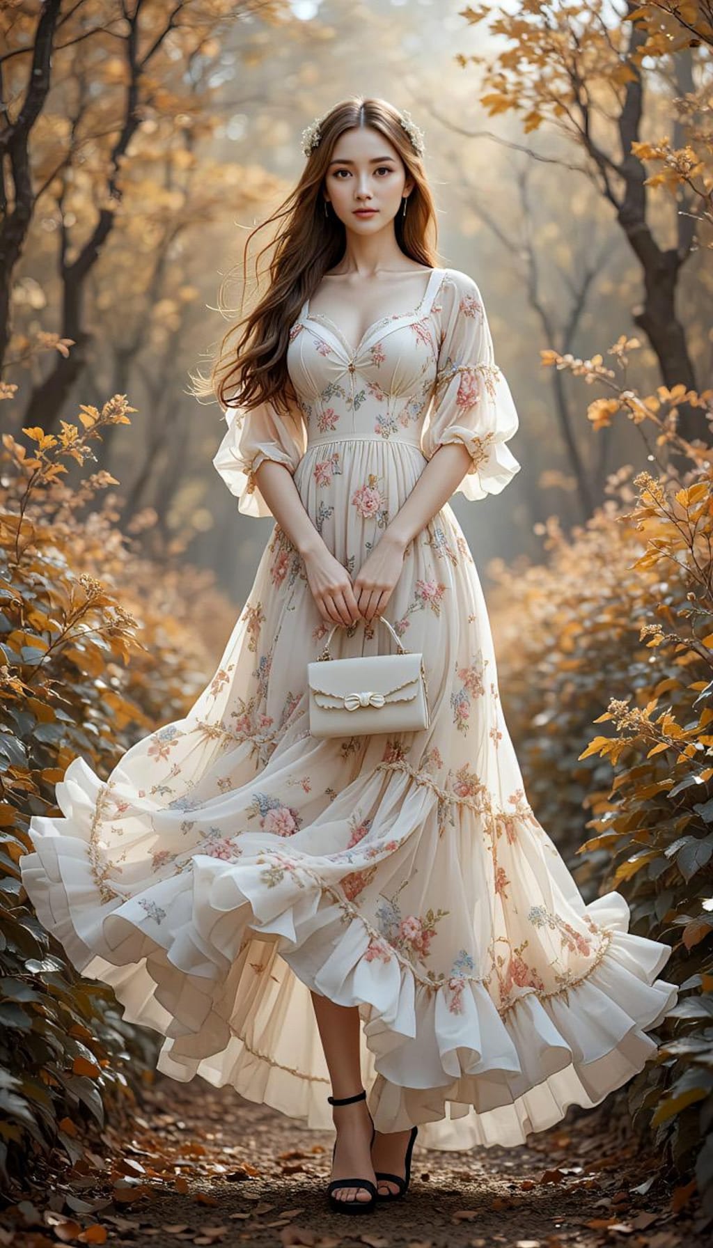 花柄ドレスの君