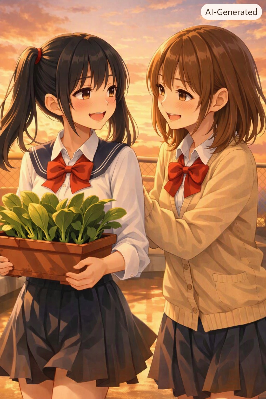 屋上の菜園（菜っ葉の日）