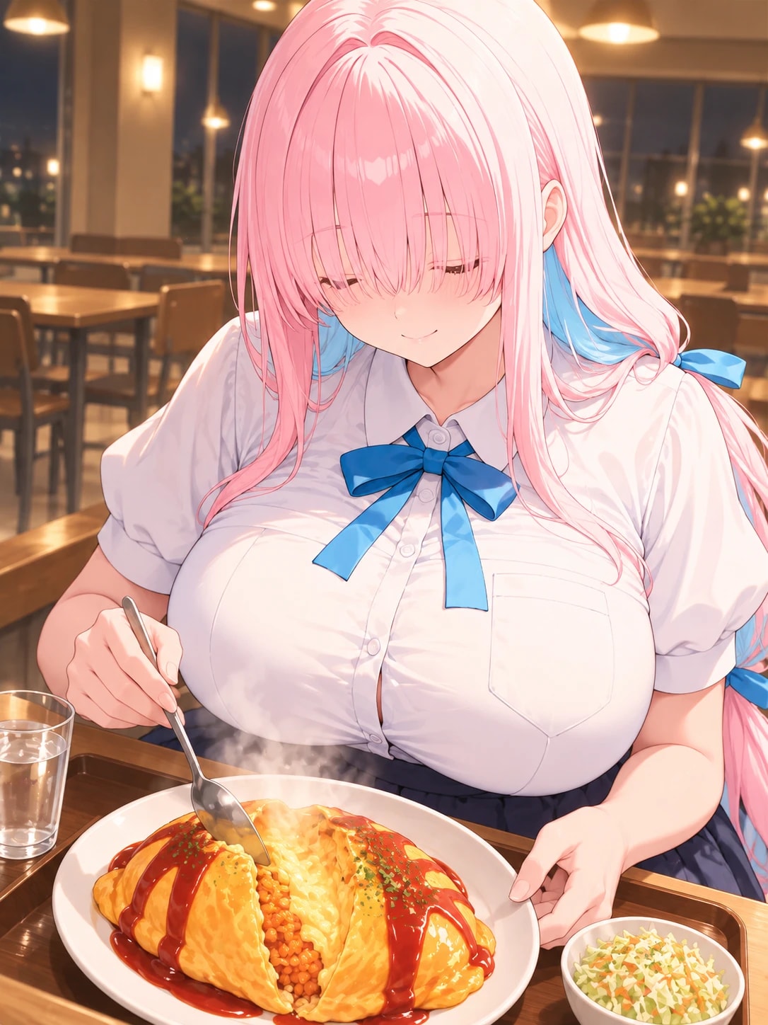 今夜はオムライスでした🍳卵がふわっとしていて… | の人気AIイラスト・グラビア