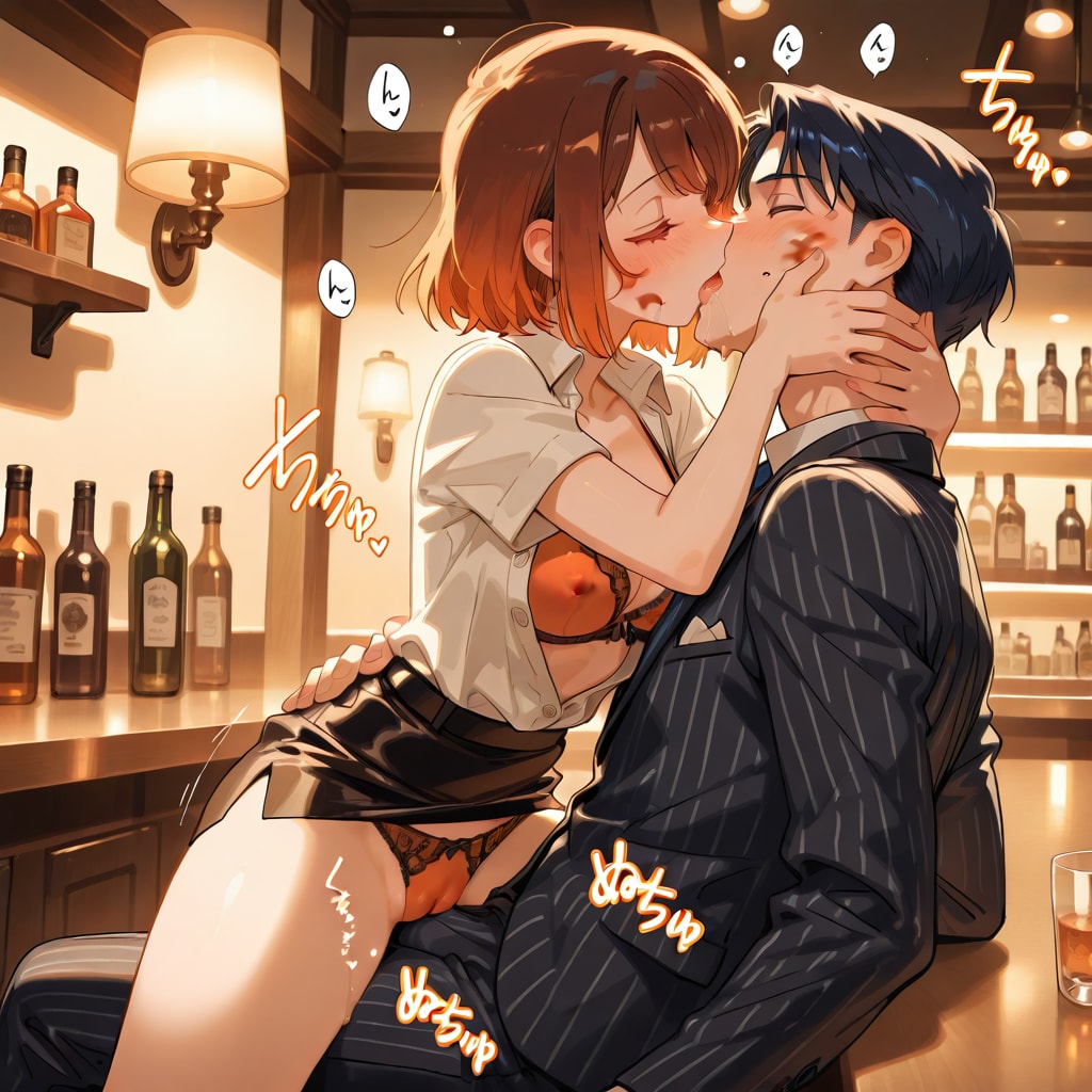 [5枚]【R15・BONSAI】「先輩？酔っ払いすぎですよ！？」 「好きなのぉ。キスしてぇ～♥」 「・・・いいんですか？持ち帰っちゃいますよ？」 「お・ね・が・い♥」（はぅ～お持ち帰りぃ～９の３）