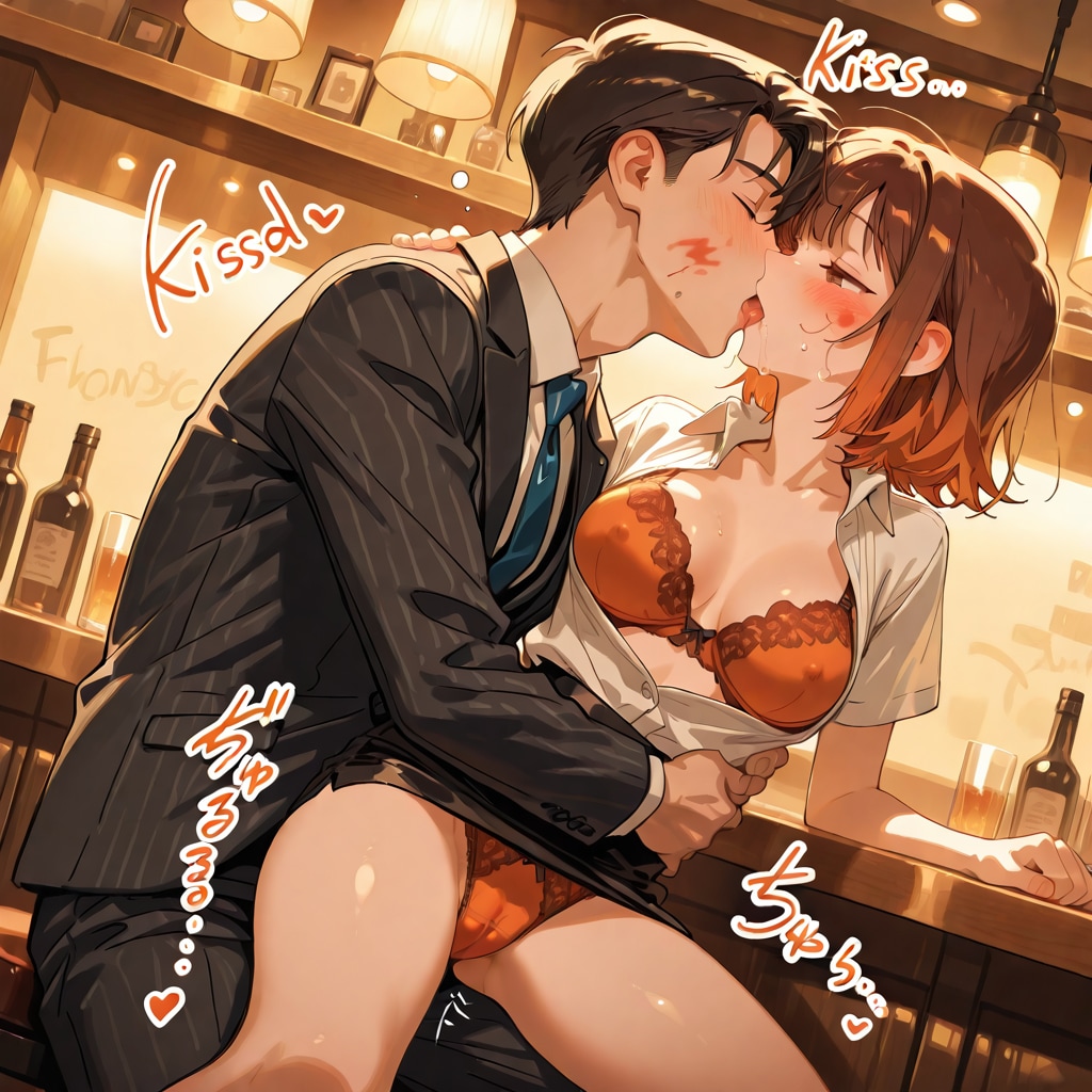 [5枚]【R15・BONSAI】「先輩？酔っ払いすぎですよ！？」 「好きなのぉ。キスしてぇ～♥」 「・・・いいんですか？持ち帰っちゃいますよ？」 「お・ね・が・い♥」（はぅ～お持ち帰りぃ～９の３）